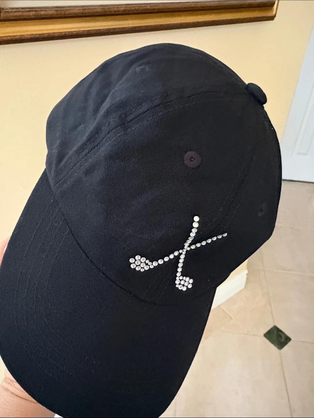 ⛳️Titania Golf Bling Cotton Crystal Golf Clubs Accented Classic baseball cap
